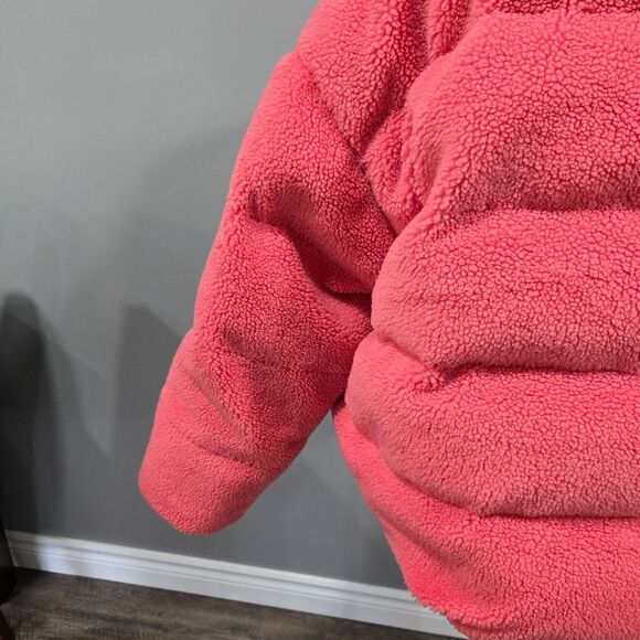 🐢 Nike Women’s Pink Therma-Fit Sherpa Full Zip Puffer Down Fill Jacket 🎿 - Picture 13 of 17